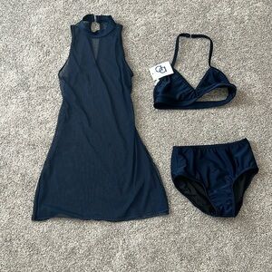 New AA dance costume Ale Set navy blue size AS